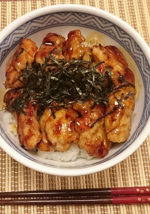 丑の日☆うなぎのたれで照り焼きチキン丼♪-レシピのメイン写真