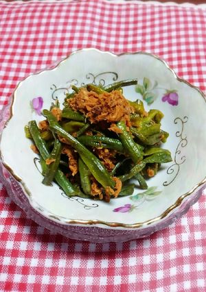 十六ささげのマグロフレーク煮-レシピのメイン写真