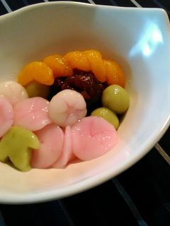 涼夏!あさがお白玉ぜんざい☆-レシピのメイン写真