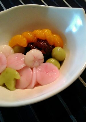 涼夏！あさがお白玉ぜんざい☆-レシピのメイン写真
