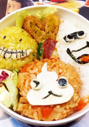 夢の共演！ジバニャン×殺せんせーキャラ弁-レシピのメイン写真