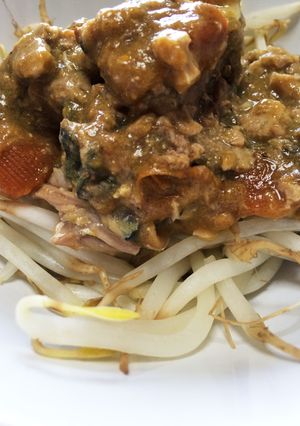 余ったカレーで♡鯖カレーのもやしサラダ-レシピのメイン写真