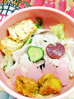お弁当に!冷しゃぶサラダ-レシピのメイン写真
