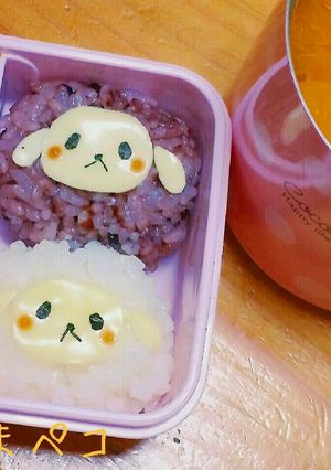 ２色のひつじさん キャラ弁-レシピのメイン写真