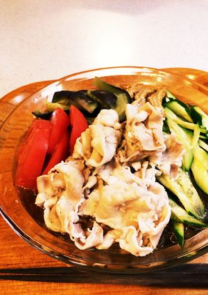 野菜たっぷり冷やし豚しゃぶうどん-レシピのメイン写真