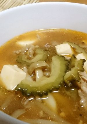 そうめんとゴーヤの酸辣湯つけ麺♪-レシピのメイン写真