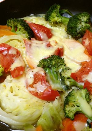 フライパンで★たっぷり野菜のチーズ蒸し-レシピのメイン写真