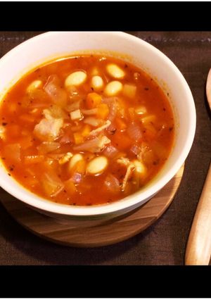 具沢山！野菜と豆のミネストローネ-レシピのメイン写真