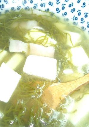 めかぶ+ベーコンのスープ-レシピのメイン写真