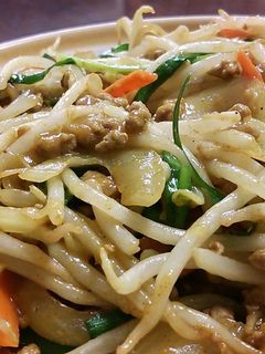 肉もやし炒め、餡かけカレー味。-レシピのメイン写真