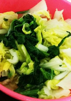 白だしで＊ほうれん草と白菜の煮浸し-レシピのメイン写真