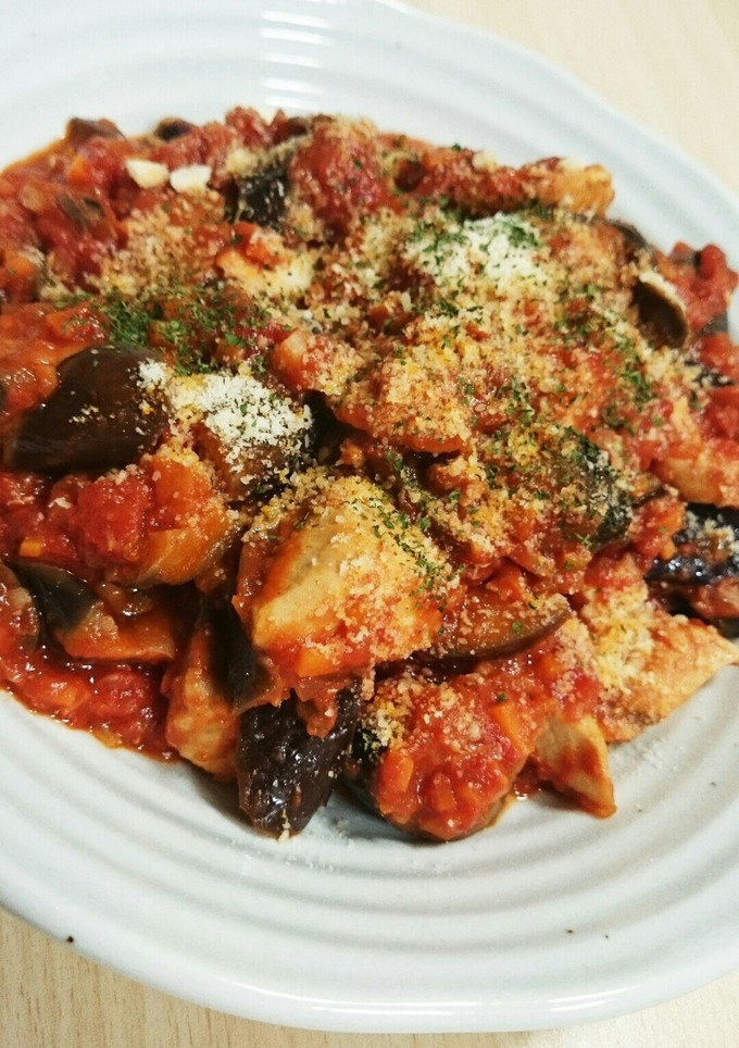お家でビストロ風めかじき茄子のトマト炒め-レシピのメイン写真