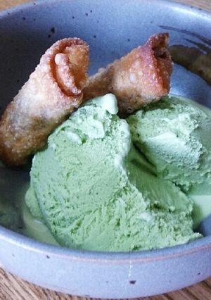 抹茶アイスあんこスティック添え-レシピのメイン写真