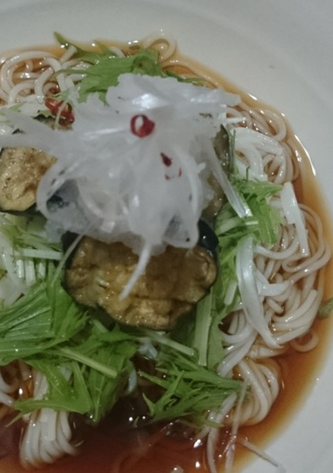 揚げ茄子のおろしそうめん-レシピのメイン写真