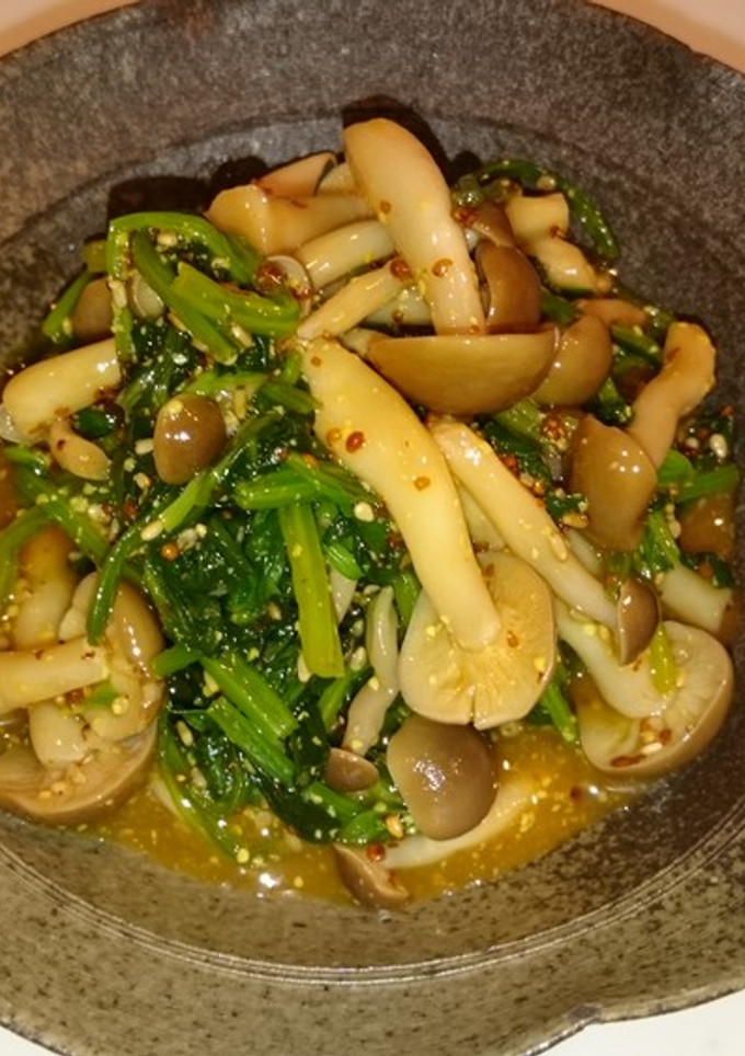 ほうれん草としめじの粒マスタード和え-レシピのメイン写真