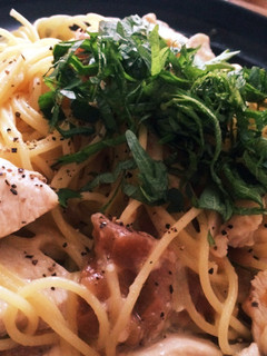 鶏肉と梅干しの簡単パスタ-レシピのメイン写真