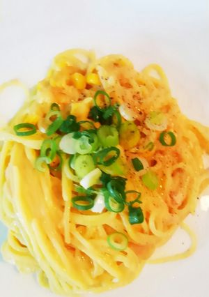 コーンクリームと、シーチキンの冷製パスタ-レシピのメイン写真