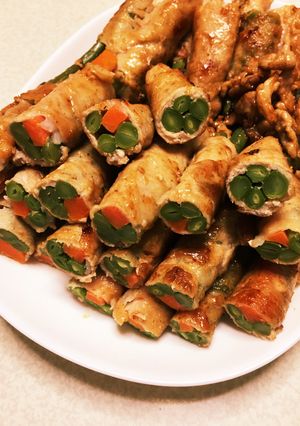 インゲンと人参の肉巻き-レシピのメイン写真