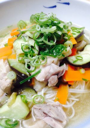 鶏肉のあったかそうめん-レシピのメイン写真