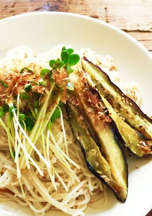 焼きなすぶっかけ素麺-レシピのメイン写真