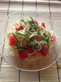 超簡単‼ トマトとツナの和風冷製パスタ-レシピのメイン写真