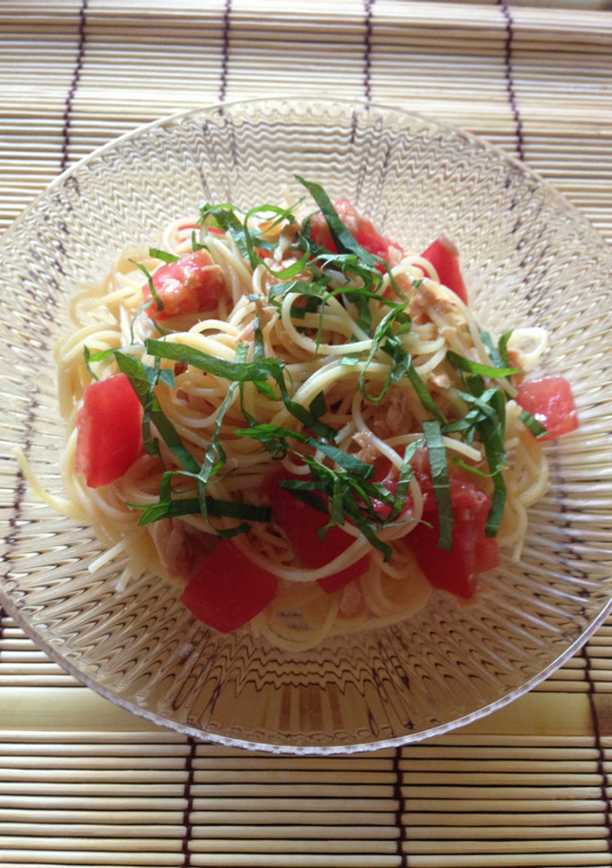 超簡単‼ トマトとツナの和風冷製パスタ-レシピのメイン写真
