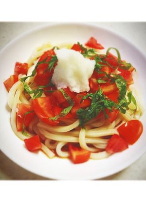 冷やしトマトうどん-レシピのメイン写真