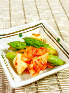 アスパラとチーズのキムチあえ♪-レシピのメイン写真