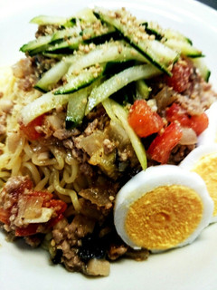 夏野菜&お酢in肉味噌冷やし中華♪-レシピのメイン写真