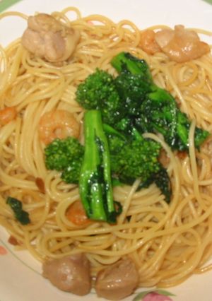 大葉にんにく醤油de菜の花のパスタ-レシピのメイン写真