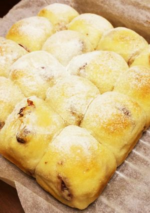 手捏ねで＊クランベリーチーズちぎりパン＊-レシピのメイン写真
