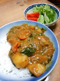 挽き肉ほうれん草カレー-レシピのメイン写真