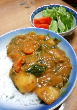 挽き肉ほうれん草カレー-レシピのメイン写真