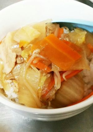 冷蔵庫の余り物で中華丼♡-レシピのメイン写真