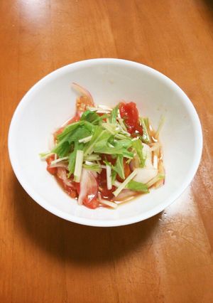 トマトと玉ねぎの酢醤油和え-レシピのメイン写真
