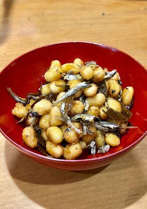 乾燥大豆浸水5分!大豆と煮干しのポリポリ-レシピのメイン写真