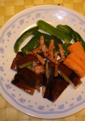 ナスとピーマンの洋風七味炒め-レシピのメイン写真