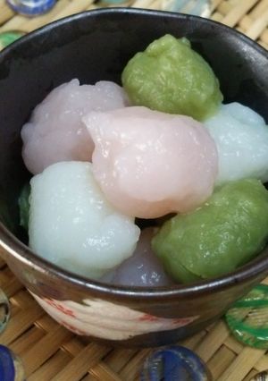 三色 わらび餅-レシピのメイン写真