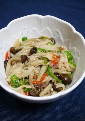 レンジで簡単！オクラとしめじのダシ煮-レシピのメイン写真