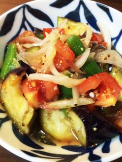 夏野菜で♪トマトなすオクラのマリネ♪-レシピのメイン写真