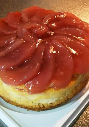 りんごのコンポートとベイクドチーズケーキ-レシピのメイン写真