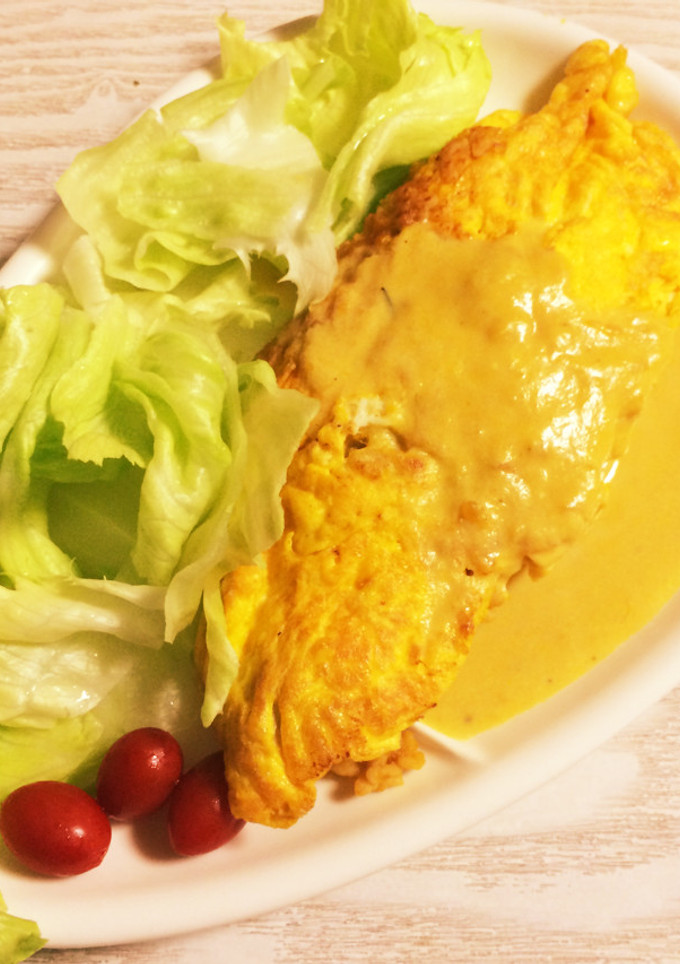 フライパン一つ♪カボチャと鶏肉のオムレツ-レシピのメイン写真