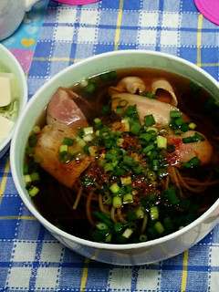 ベーコンであったか生姜蕎麦♬。.-レシピのメイン写真