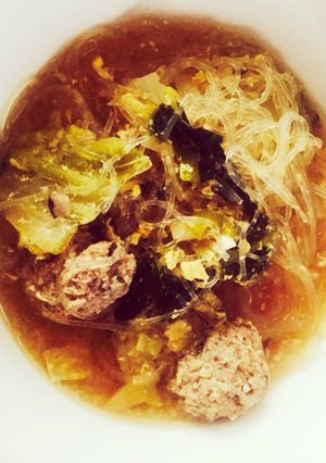 夏風邪に！しょうがたっぷり肉団子スープ-レシピのメイン写真