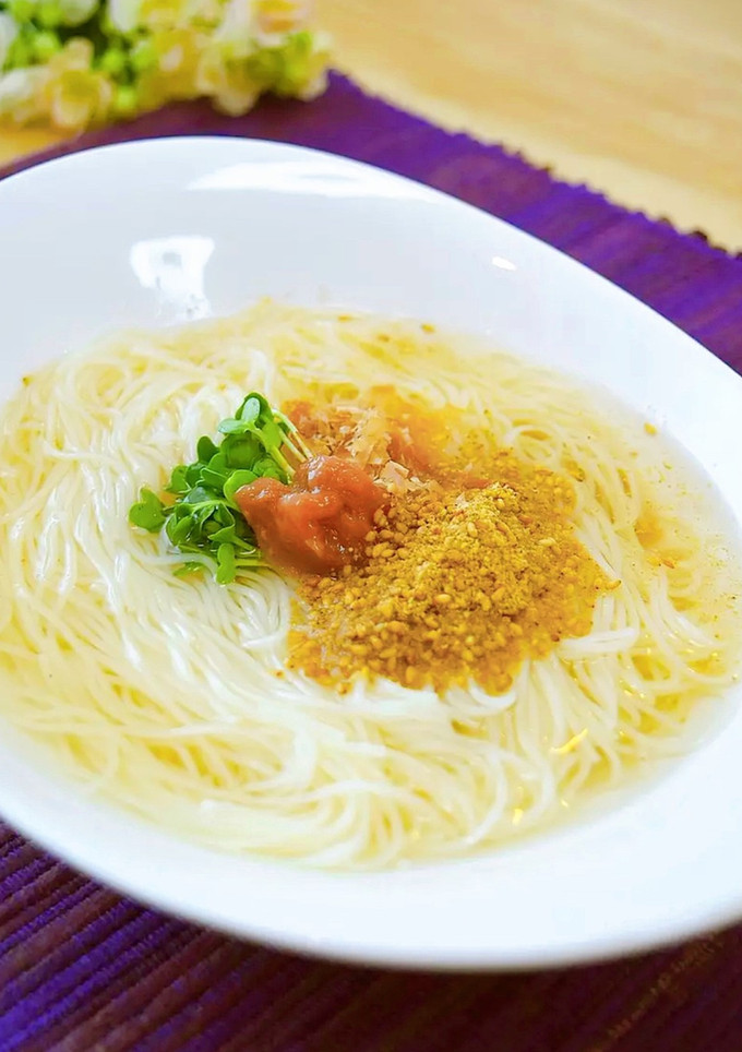 簡単さっぱり♡冷し白だし梅胡麻そうめん♪-レシピのメイン写真