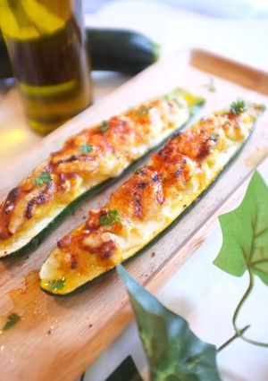 味噌タルタル☆ズッキーニボート-レシピのメイン写真