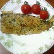 簡単☆塩鯖のバジルパン粉焼き