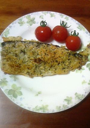 簡単☆塩鯖のバジルパン粉焼き-レシピのメイン写真