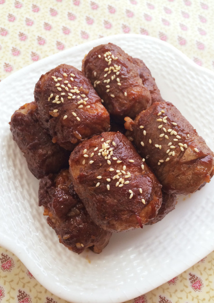 肉巻きおにぎり。焼肉のタレだけ！超簡単！-レシピのメイン写真