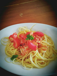 トマトとキムチの冷製パスタ-レシピのメイン写真